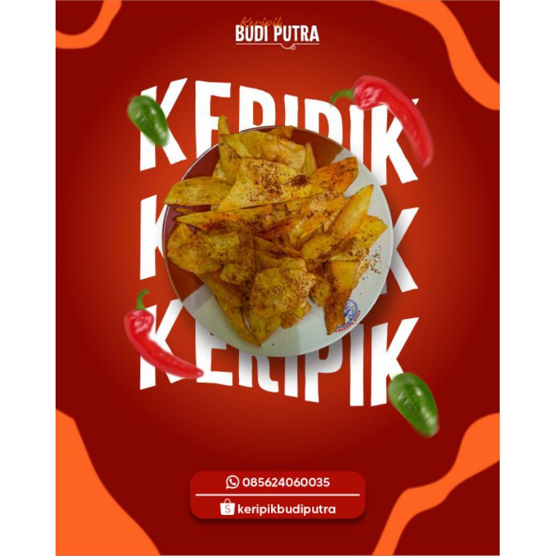 

Keripik Singkong Pedas daun jeruk 500g