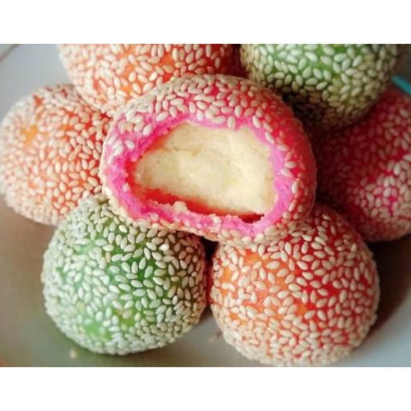

Frozen Onde Onde Rainbow, isi Kacang hijau premium isi 6 pc.. enaaakkkk bangeet