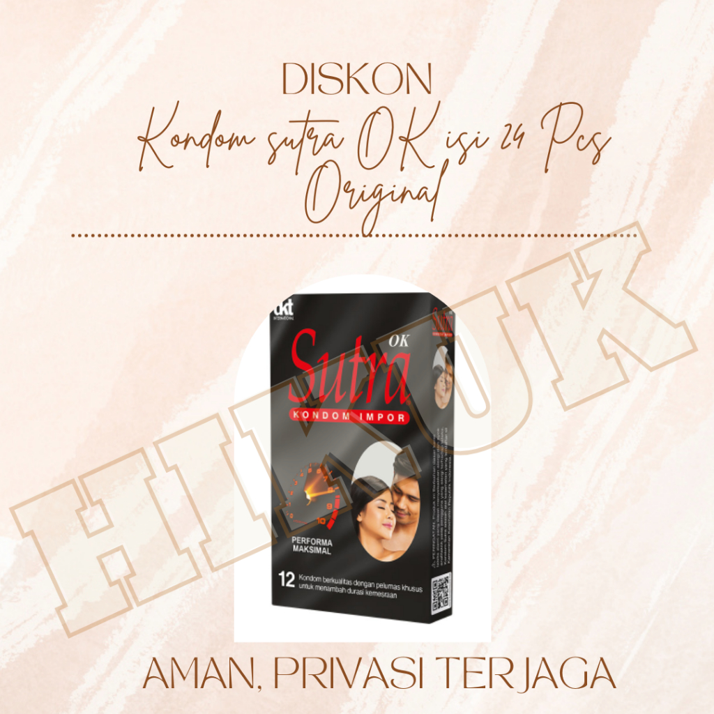 Kondom sutra OK isi 24 Pcs Original - Kondom Hitam Sutra