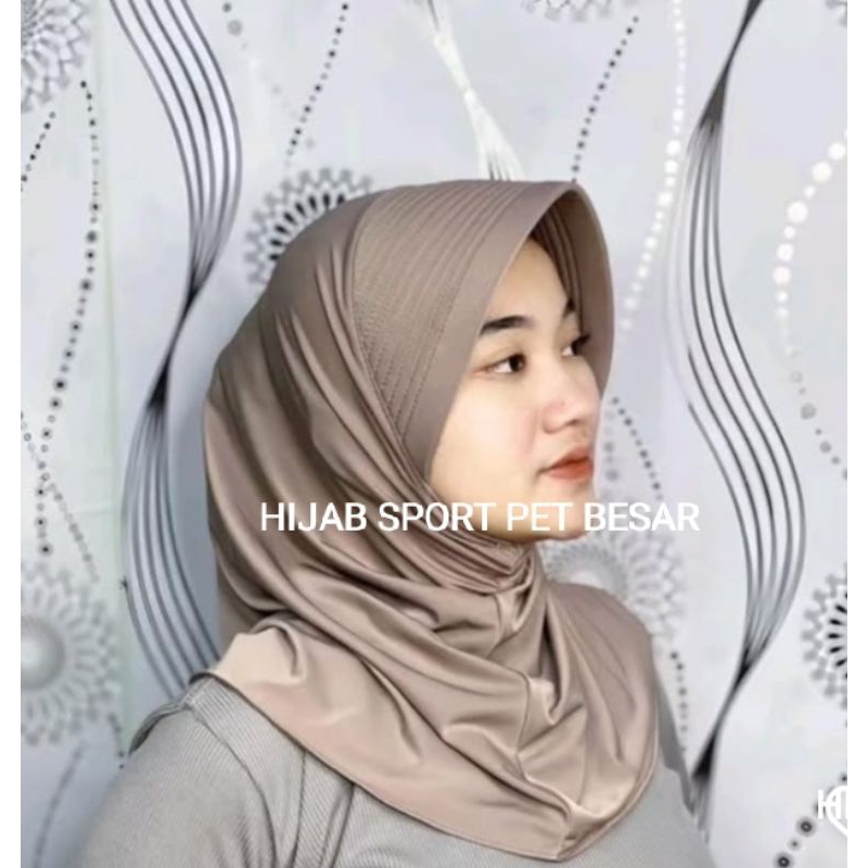 HIJAB BERGO SPORT INSTAN PET TEBAL PREMIUM ORIGINAL/HIJAB POLOS INSTAN hijab sport