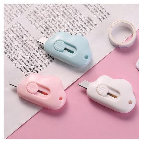

Cutter Mini Bentuk Awan Lucu Pisau Kecil Pemotong Kertas Portable ATK002