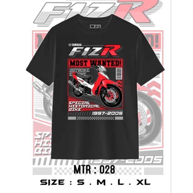 Kaos Motor Yamaha FIZR 028, Cotton Combat 24's, pree order