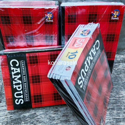 

• Buku Campus Suma isi 50 lembar ( pak 10 buku ) + Label Nama