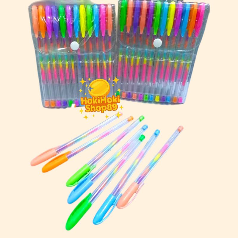 

Pen Gliter/ 1 Pen banyak warna/Pen Murah Unik