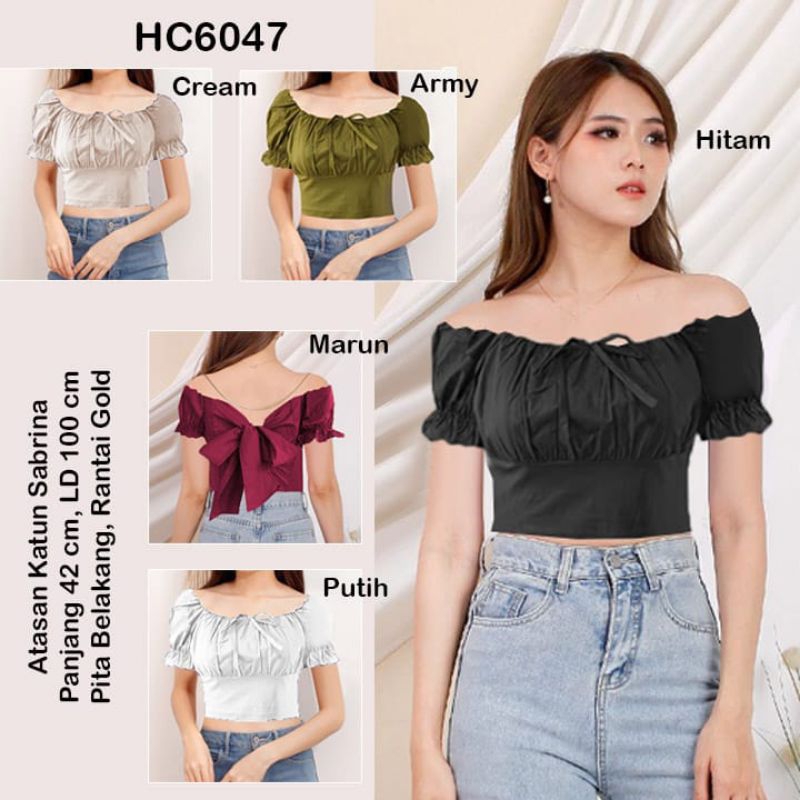 HC6047 Atasan Katun Sabrina
