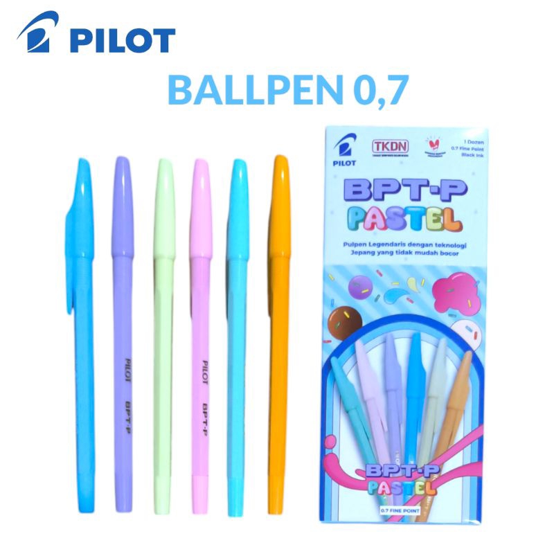 

BALLPOINT PILOT BPT-P PASTEL 0,7 TINTA HITAM (LSN)