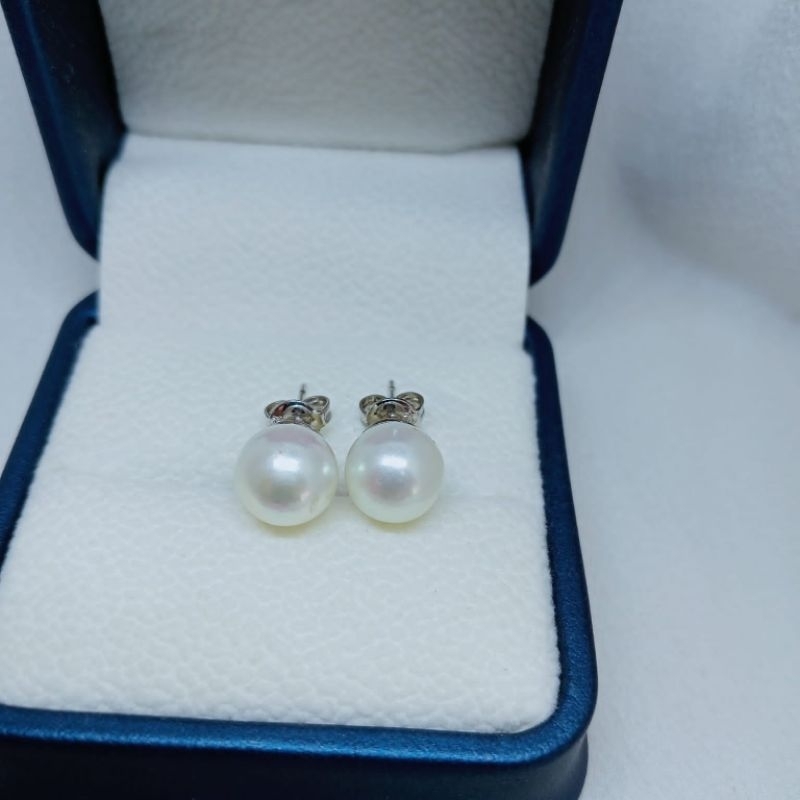 giwang stud mutiara air Laut grade A