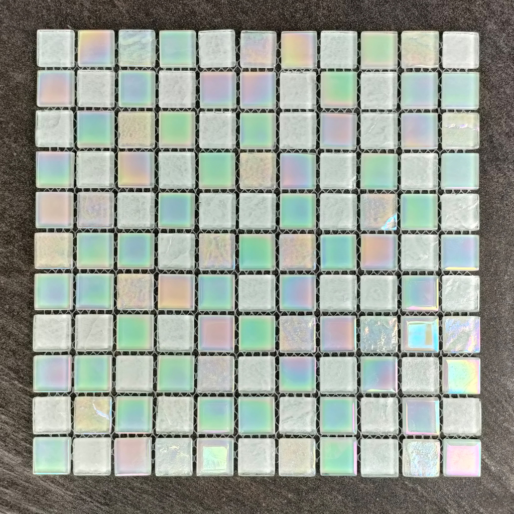 Keramik Mosaic Tiles  Dinding Kamar Mandi, Dinding Cafe, Dinding Dapur  Venus Tiles  Neo Rainbow Whi