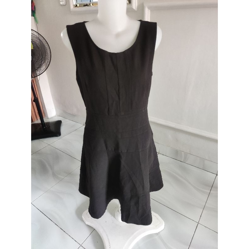 dress coklat dress tebal