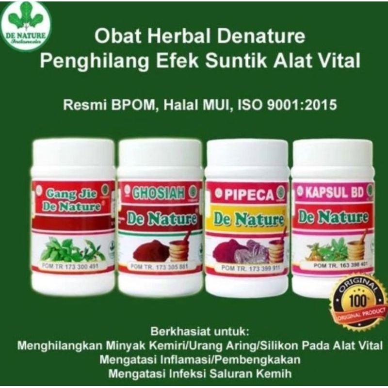 Obat Penghilang Minyak kemiri Silikon di wajah kelamin pria wanita Herbal De Nature