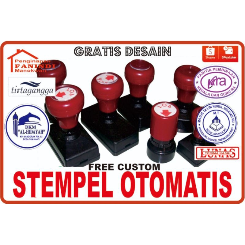 

Stempel custom, stempel nama, stempel lunas,stempel perusahaan