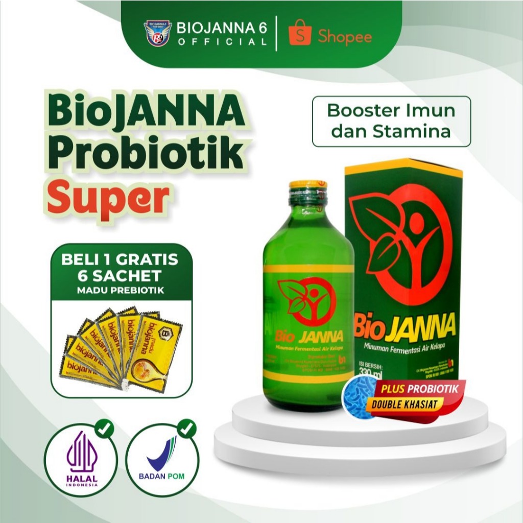 

Biojanna Super 330 ml - Herbal untuk Imunitas – Stamina – Metabolisme - Memperbaiki Pencernaan dll