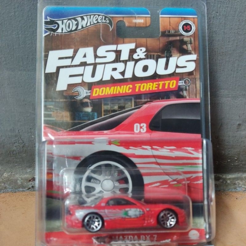 Hotwheels 1995 Mazda RX-7 Fast and Furious Mainan Mobil Diecast Original