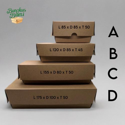 

FOOD BOX PAPER KRAFT COKLAT POLOS