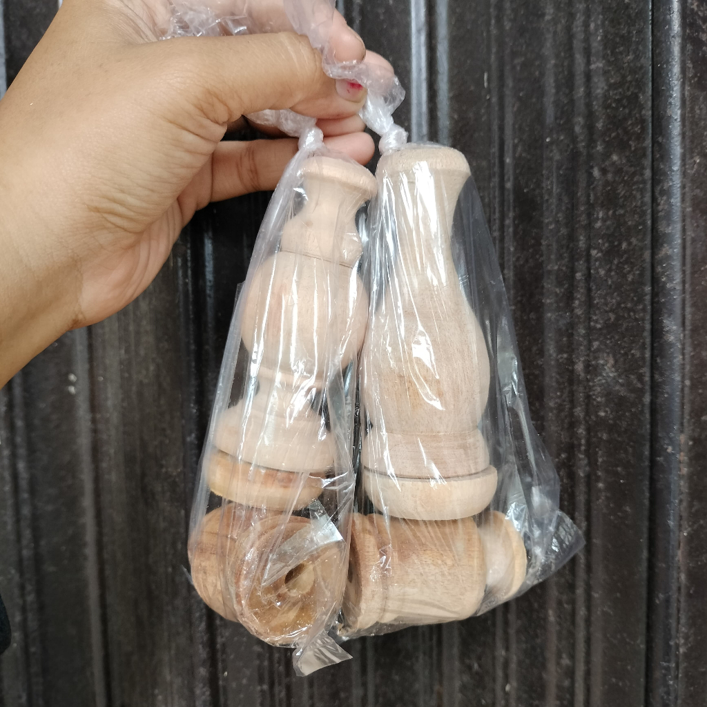 PION TUMPUK MENTAH NATURAL MURAI KAYU GANTUNGAN MAHKOTA SANGKAR BURUNG MURAI 1 SET