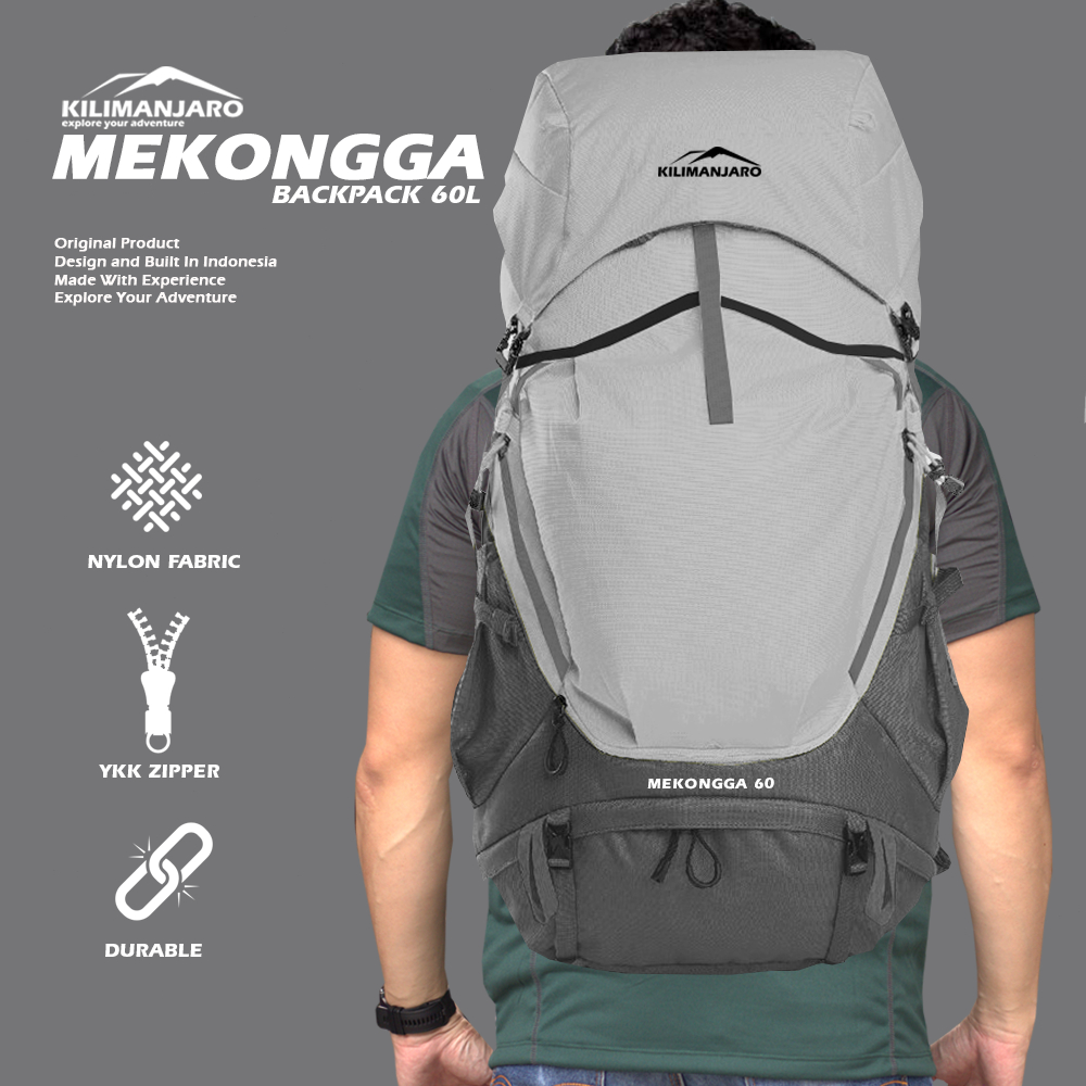 Carrier Kilimanjaro Mekongga 60 L Free Raincover - Tas Gunung Kilimanjaro MEKONGGA 60L