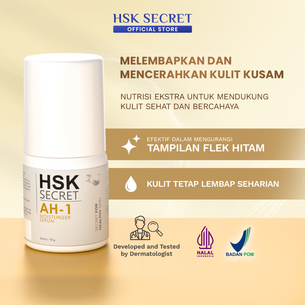 HSK Secret AH-1 Moisturizer | Mencegah & Mengatasi Flek Hitam | Alpha Arbutin & Vitamin C
