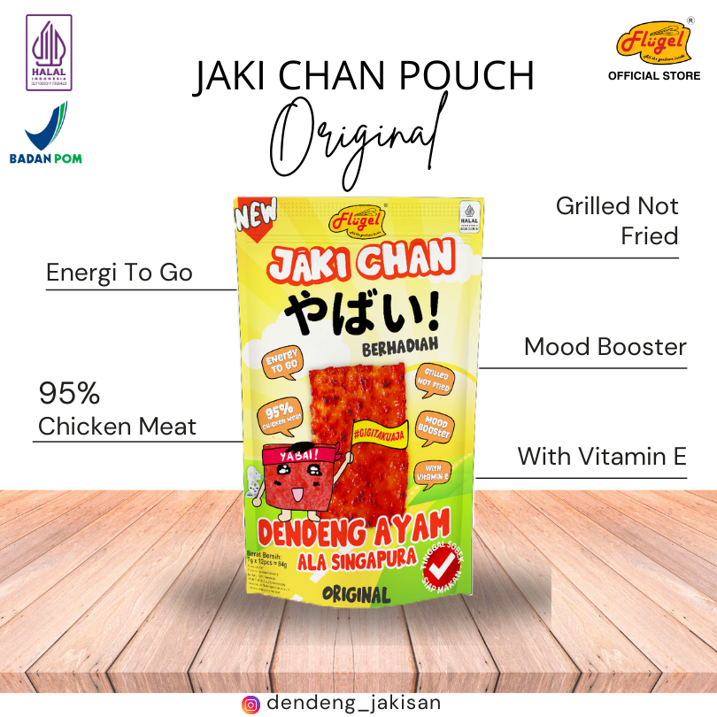 

Flugel Jaki Chan Pouch | dendeng ayam ala singapura | siap makan