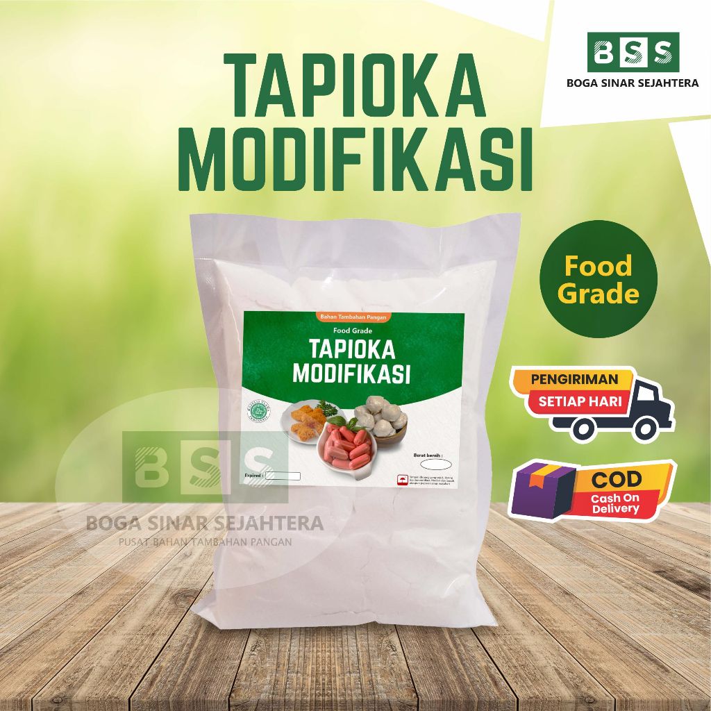 

Tepung Tapioka Modifikasi 1kg / Modified Tapioca Starch untuk Bakso, Sosis, dll