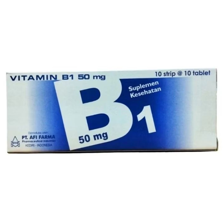 VITAMIN B1 50mg Tablet (100's /Dus) - AFI FARMA