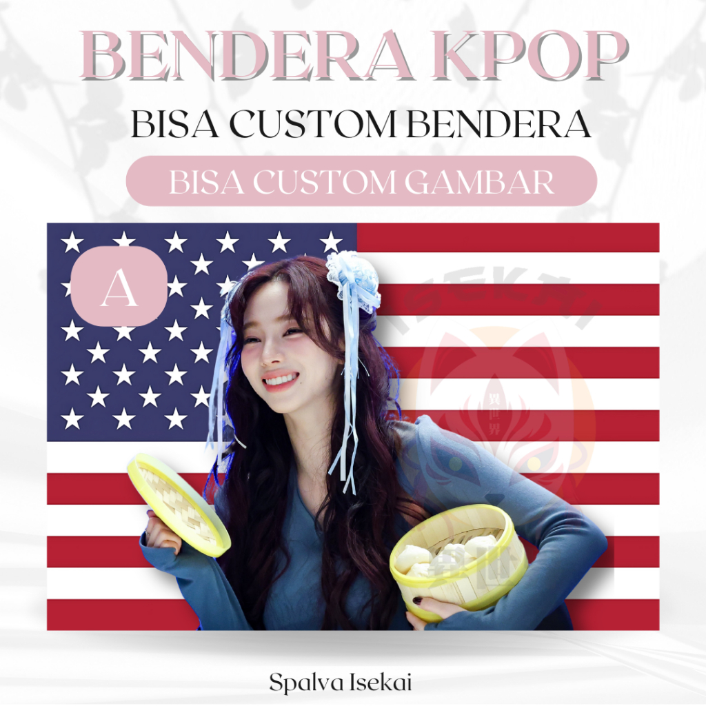 Bendera KPOP KARINA / KPOP Flag / BENDERA AMERIKA KPOP / KPOP Tapestry / Tapestri Kpop