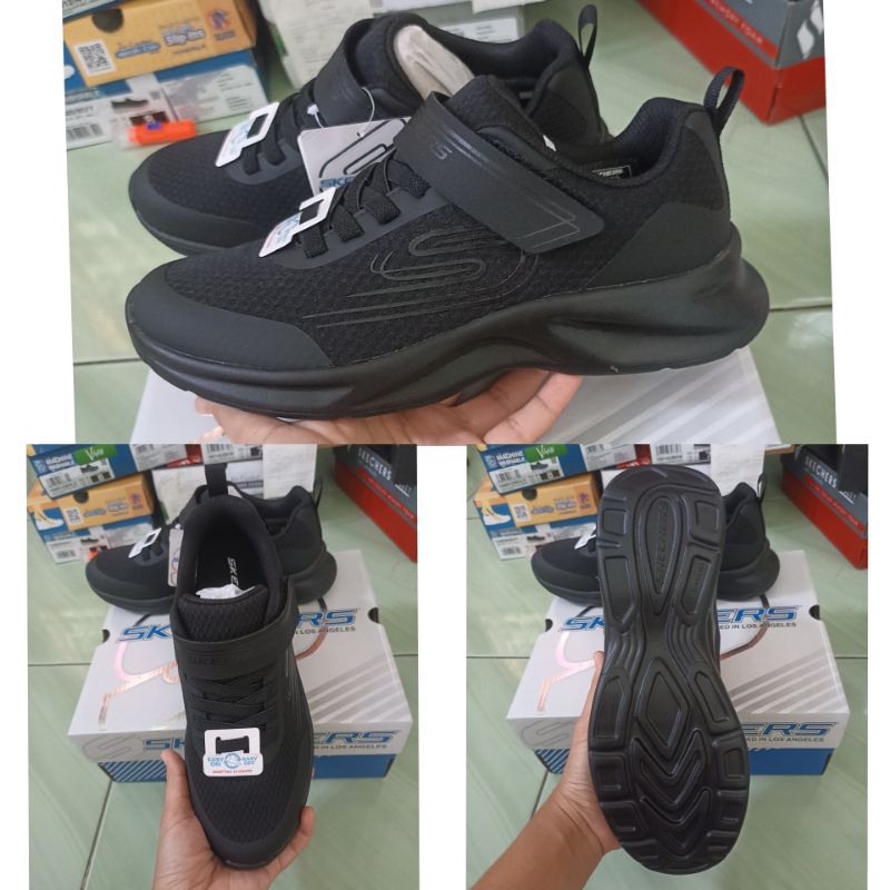 Sepatu Full Black Anak Skechers Original