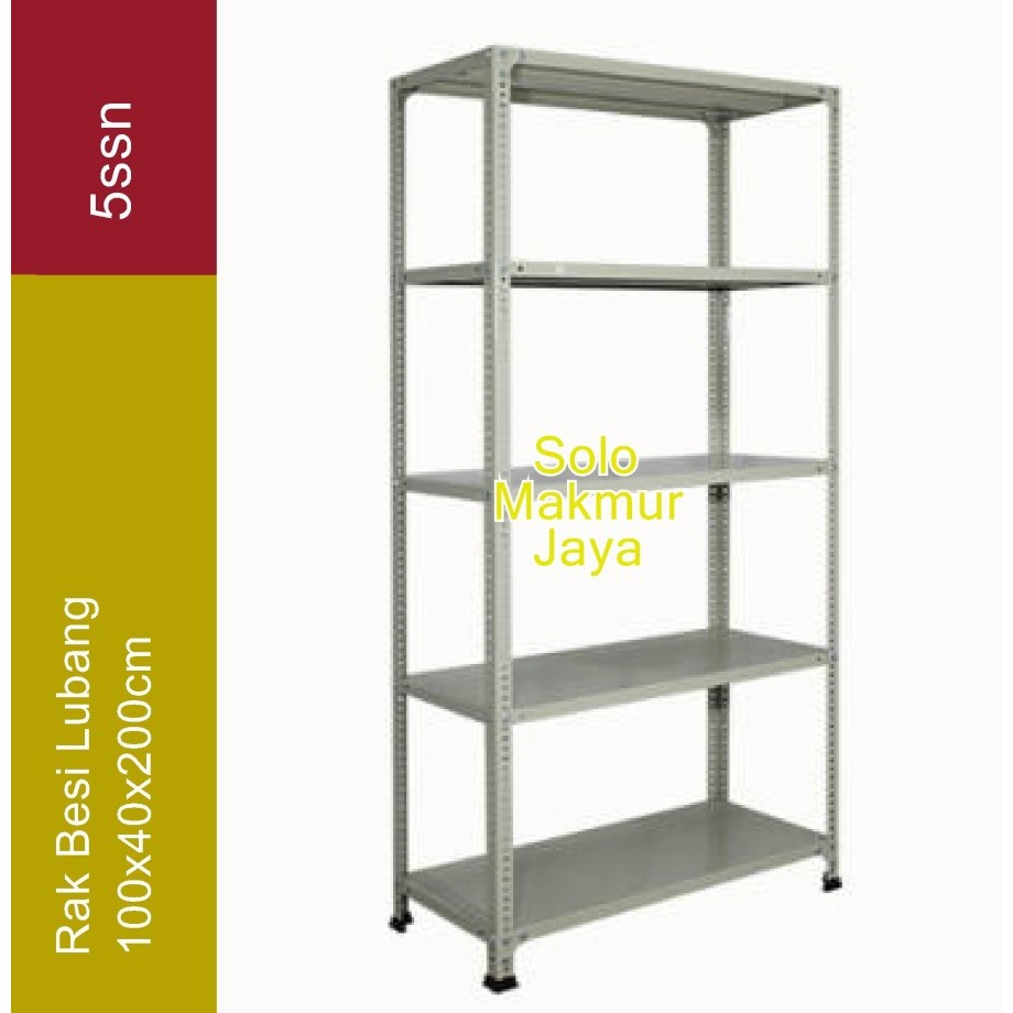 Promo Cuci gudang Rak Besi Siku Serbaguna / Rak besi / Rak Besi Siku Lubang 100x40x200cm Bekas Pakai