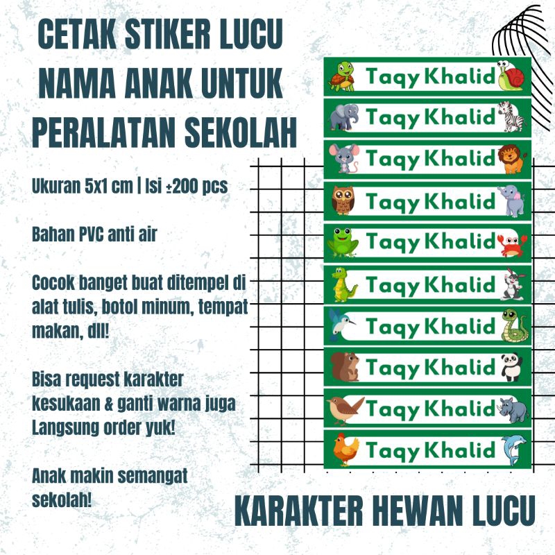 

Cetak Stiker Nama Anak Size 1x5 cm Isi ±200 pcs