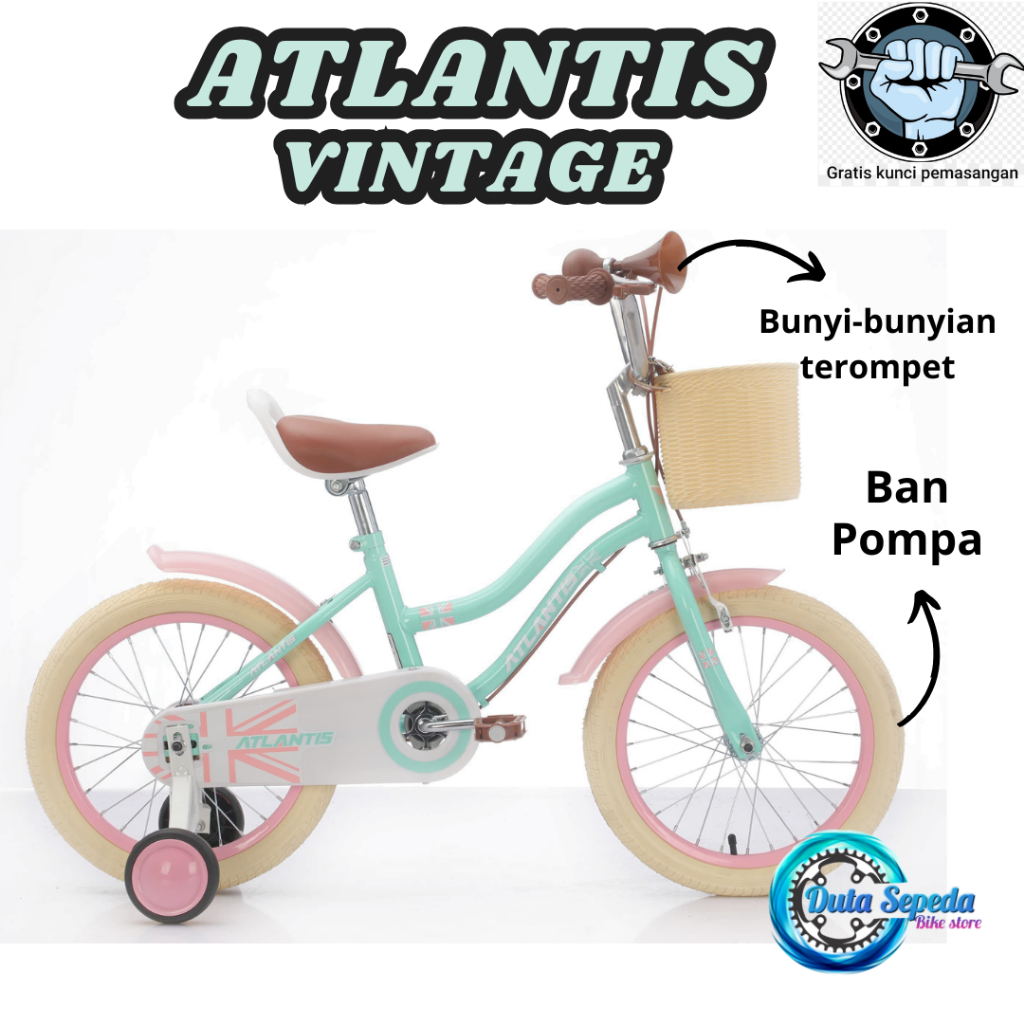 Sepeda anak perempuan 5 samapi 8 tahun ukuran 18 inch