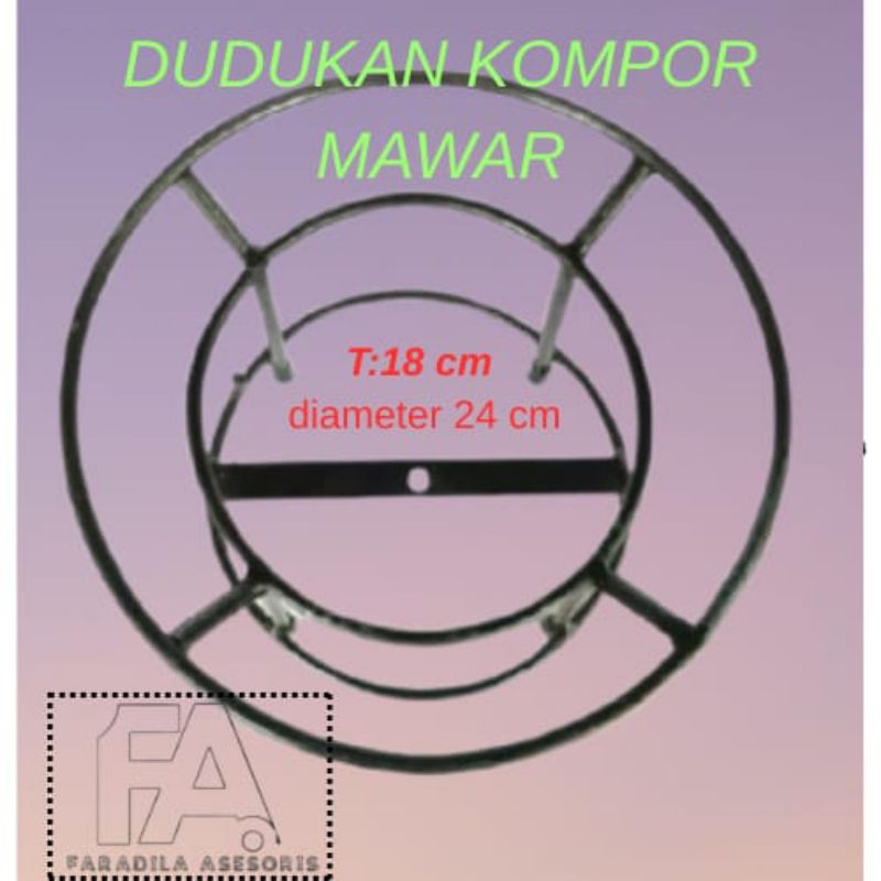 Tungku Behel Mawar Kaki Besi Kompor Nasi goreng Bakso Mie Ayam Dll