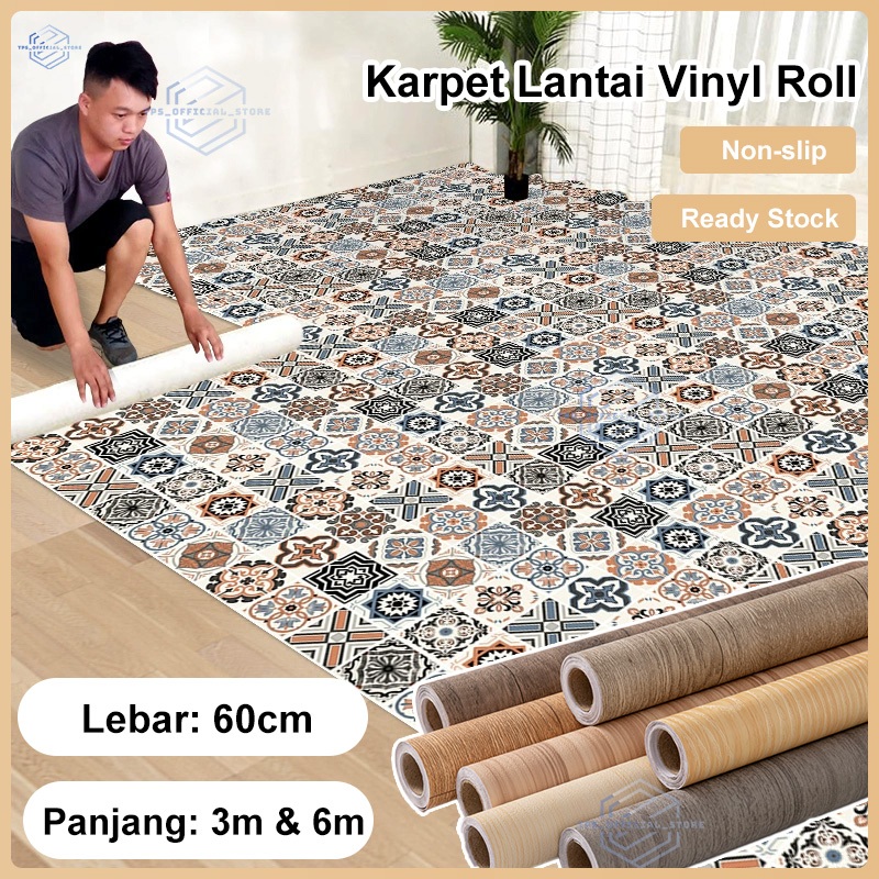 Karpet Lantai Vinyl Roll / [60CM x 3M\6M] / Karpet Lantai Aesthetic / Karpet Lantai Vinyl Gulungan /