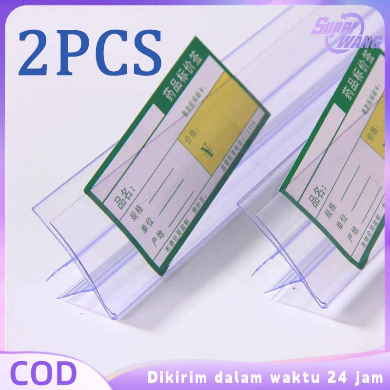2pcs Price Rail Rak Minimarket 100cm Label Harga Rak Minimarket Price Card Minimarket Mika Harga Rak