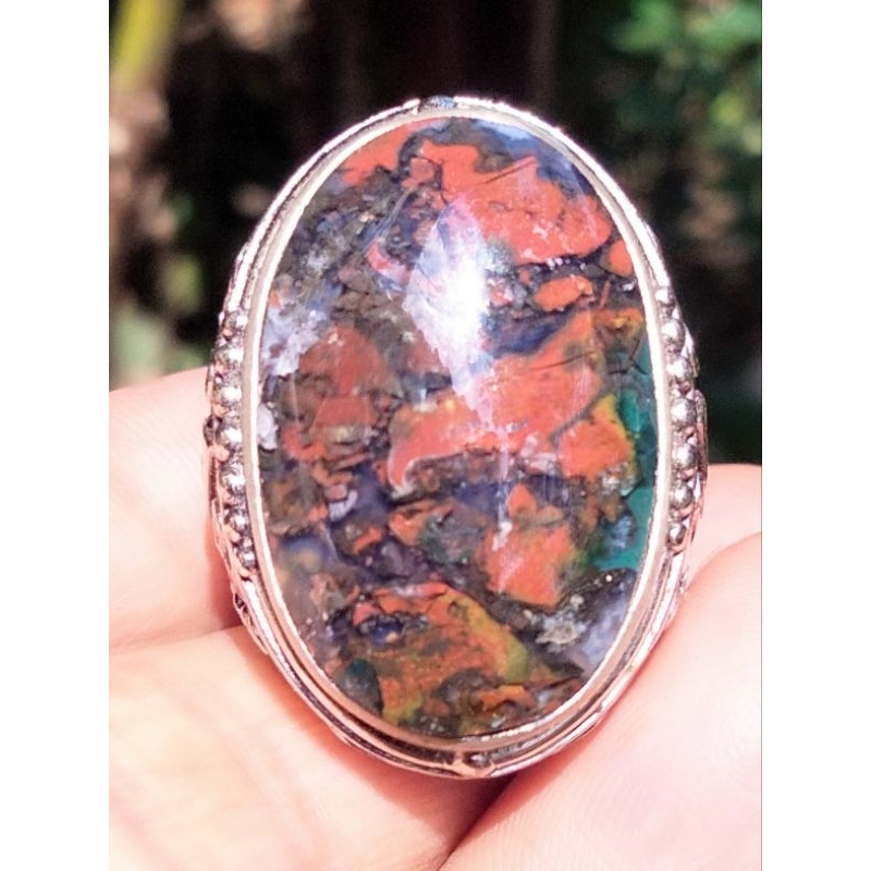 cincin batu akik  pancawarna Klawing lain bacan doko phyrus