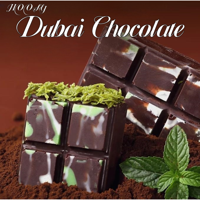

HOOSY Dubai Chocolate Cokelat Impor Coconut Chocolate Hazelnut Chocolate