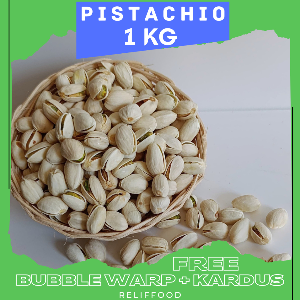 

KACANG ARAB PISTACHIO 1KG PANGGANG, KACANG FUSTUK PANGGANG PISTACHIO PANGGANG SIAP MAKAN