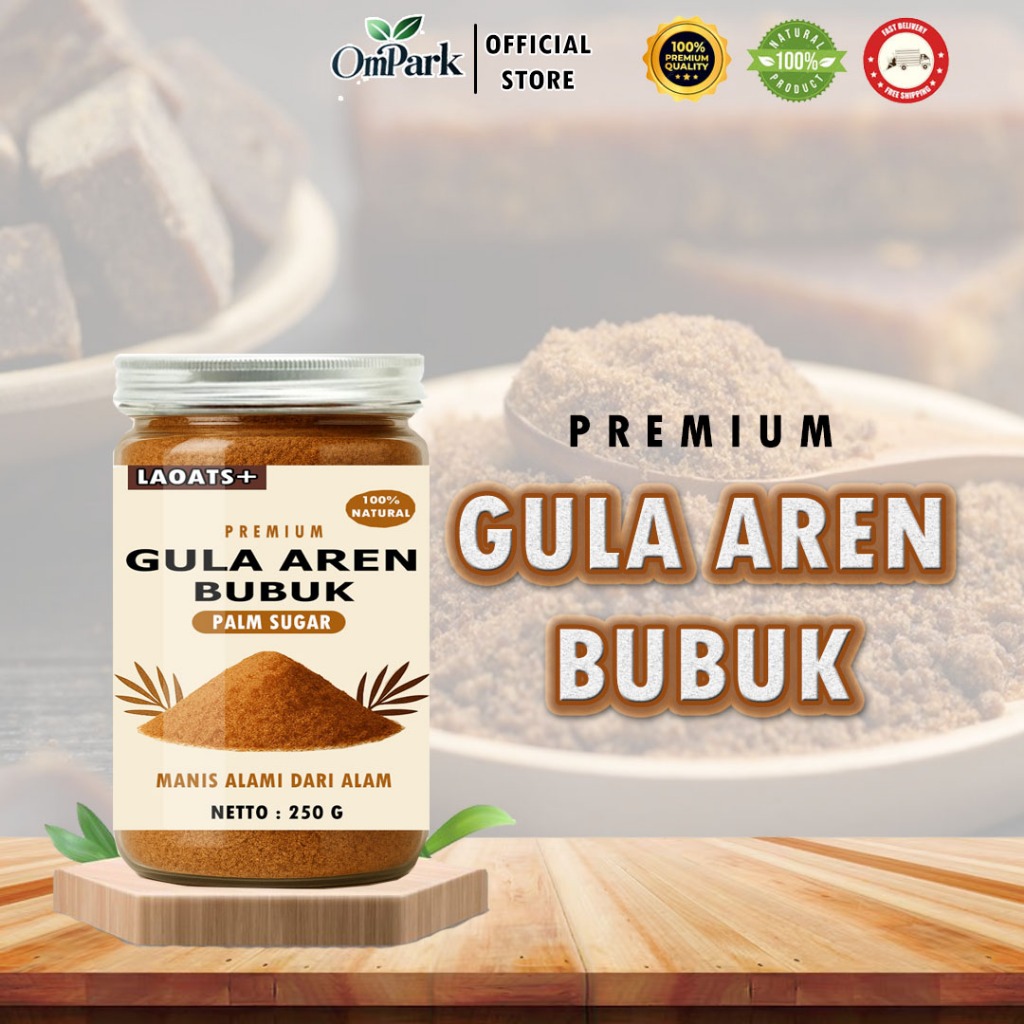 

Gula Aren Bubuk Premium 250g Laoats