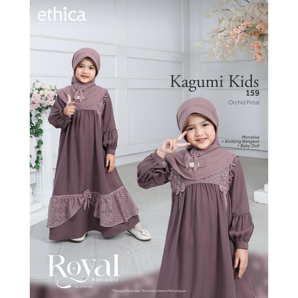 Ethica Gamis Anak Kagumi Kids 159 Orchid Petal Bahan Monalisa
