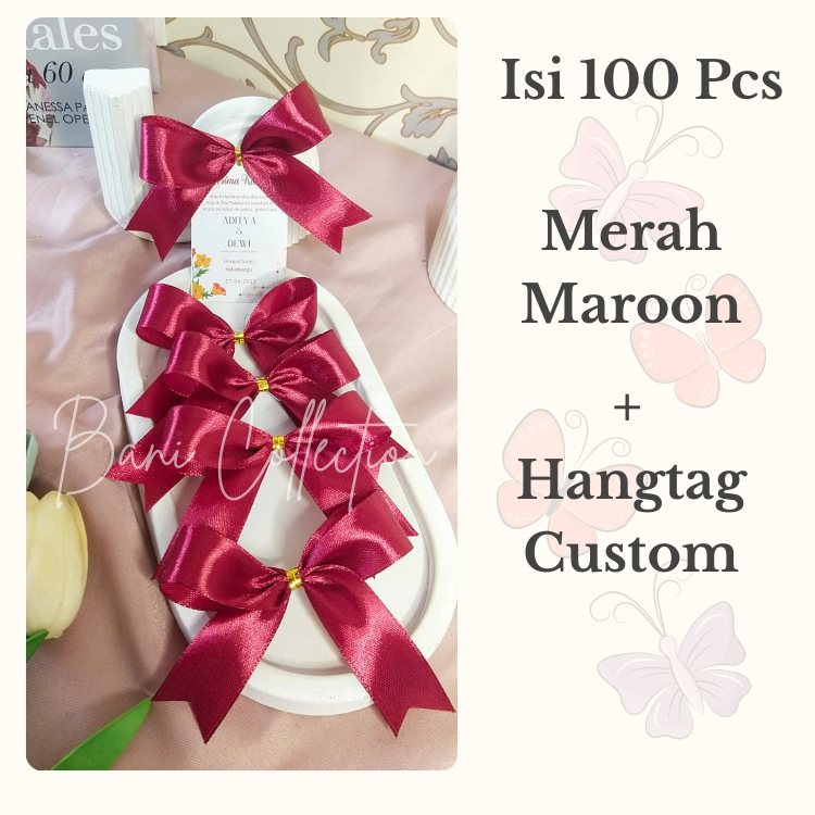 

PITA SOUVENIR PERNIKAHAN + HANGTAG ISI 100 PCS SIAP PAKAI