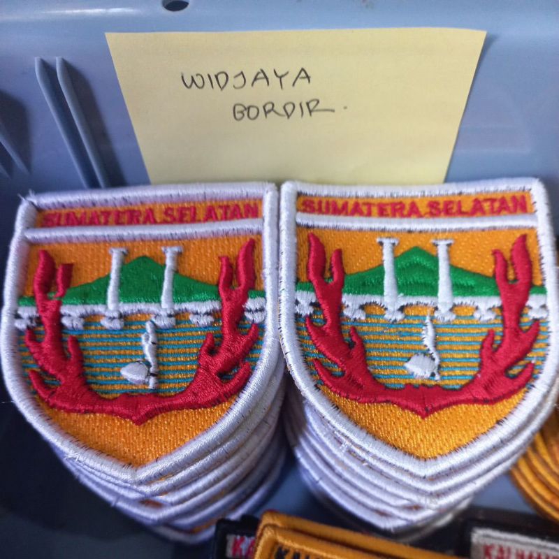 Ready stok siap kirim bordir timbul kwarda sumatera selatan, bordir timbul sumatera selatan