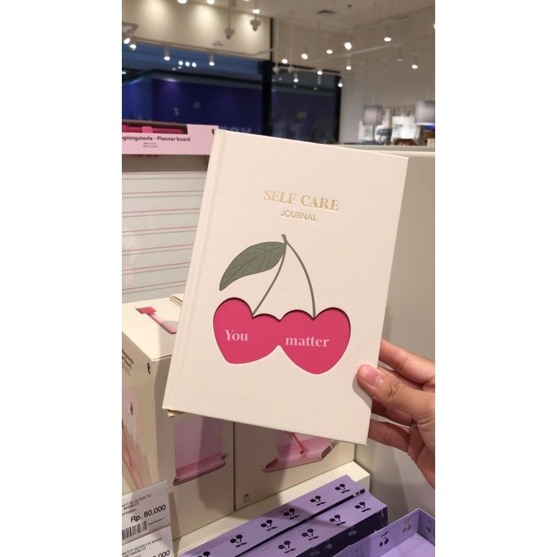 

[JASTIP FLYING TIGER] Self Care Journal | Jurnal Buku Harian Estetik Bunga Cherry