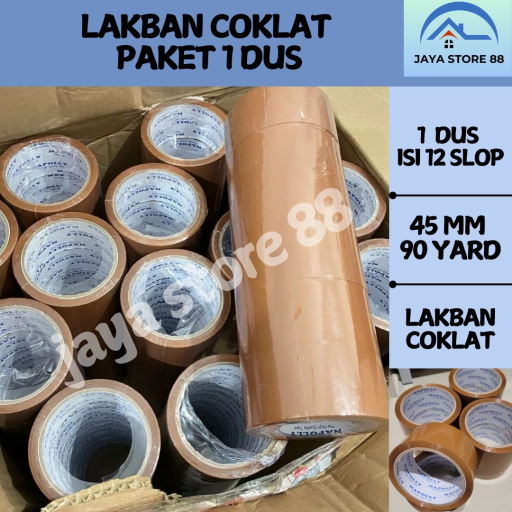 

SOLASI/LAKBAN COKLAT PAKET 1 DUS ISI 72 PCS