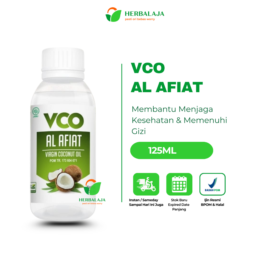 

VCO AL AFIAT 125ml - Virgin Coconut Oil Minyak Kelapa Premium Untuk Kesehatan