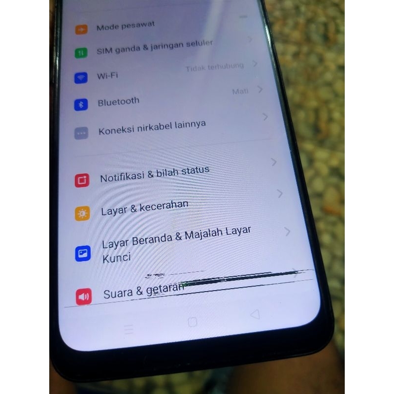 Lcd Tc HP Oppo A12 Oppo A5S Minus Lcd Tompel Ori cabutan normal