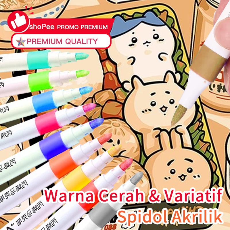 

COD 48/36 Colors Pen Akrilik Marker Warna Cepat Kering Tahan Air Spidol Acrylic Painter Menggambar