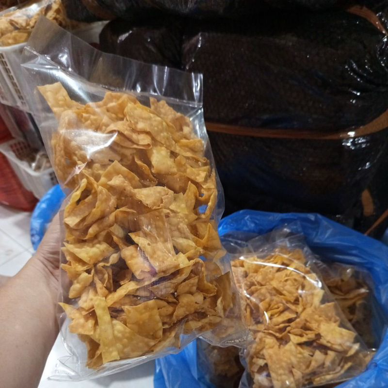 

Keripik Bawang Asli Pangsit Kriyuk Reyah Kiloan 500gram