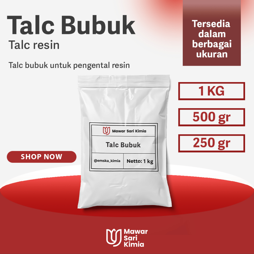 Talc Bubuk / Talc Resin / Pengental Resin - 250 Gram - 1 Kg