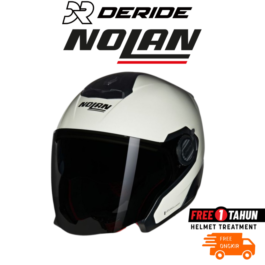 Nolan N40-5 Classico Nobile White Pearl 320 Helm Half Face Double Visor SNI ECE Original