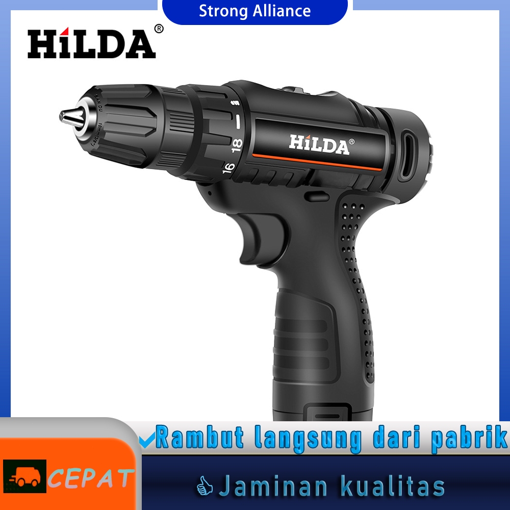 Bor tangan tanpa kabel HILDA/bor listrik/bor baterai bor listrik tanpa kabel bor benturan bor listri