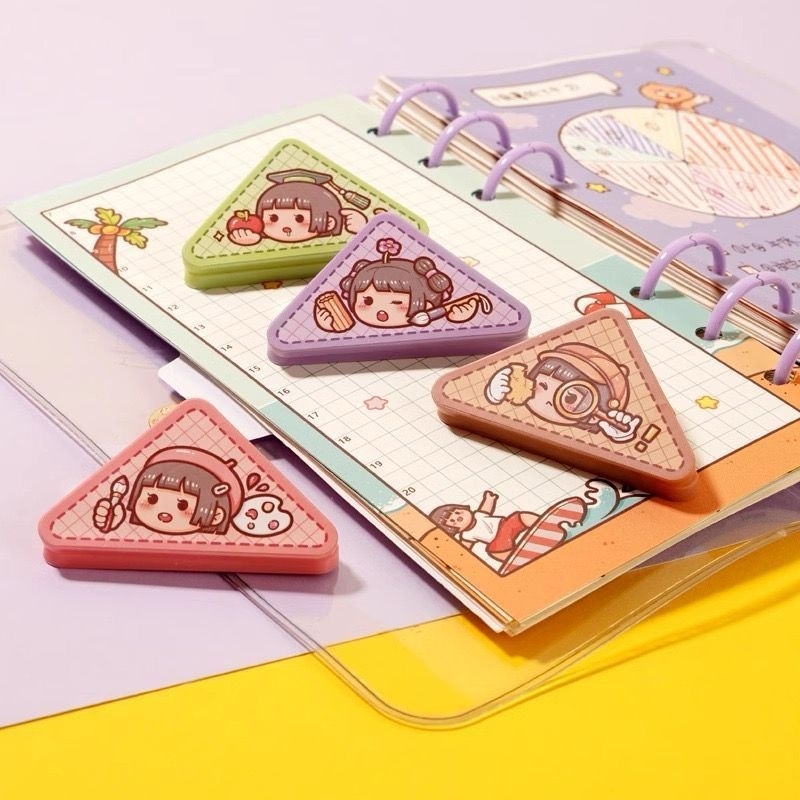 

4PCS - Klip kertas segitiga / Klip kertas buku / Klip kertas binder / Paper Clip / Triangle Paper Clip