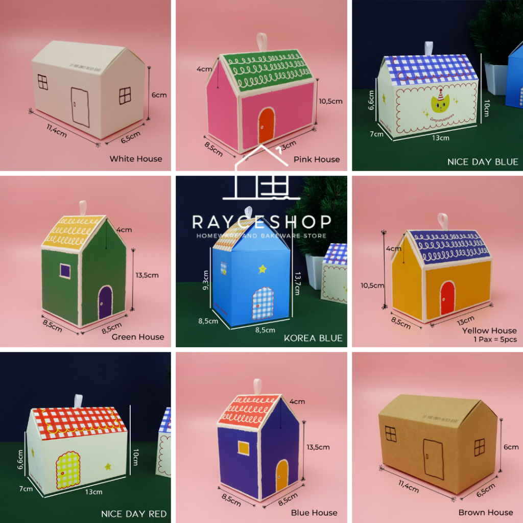 

Gift Box Souvenir Tema House Rumah Hamper Snack Kado Ulang Tahun Birthday